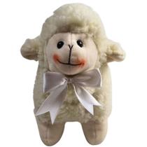 Ovelha Redonda Laço Branco Pelúcia Fofinha Decoração Nicho Pelúcia Menino Menina Presente Bebe Ovelha Redonda Laço Branco Pelúcia Fofinha Decoração Nicho Pelúcia Menino Menina Presente Bebe