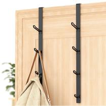 Over The Door Hooks niffgaff Heavy Duty 2 peças em preto fosco