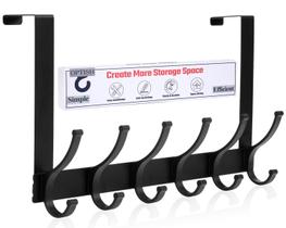 Over The Door Hooks, toalheiros ópticos, cabide, pacote com 1 pacote preto