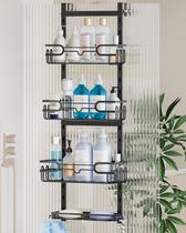 Over The Door Shower Caddy Consumest 4 camadas de aço inoxidável preto Over The Door Shower Caddy Consumest 4 camadas de aço inoxidável preto