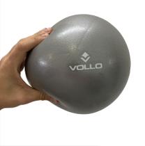 Overball Mini Bola de Exercícios Vollo VP1082 25cm Cinza Indicado Fisioterapia e Pilates