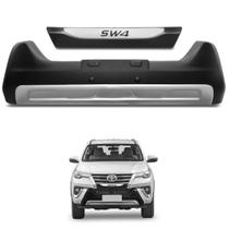 Overbumper Hilux SW4 2016 a 2020 Front Bumper Preto Prata Tgpoli Overbumper Hilux SW4 2016 a 2020 Front Bumper Preto Prata Tgpoli