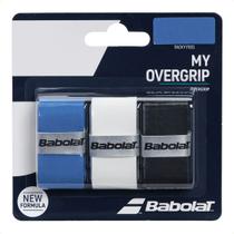 Overgrip Babolat My Grip Azul, Branco e Preto - Pack com 3 Un.