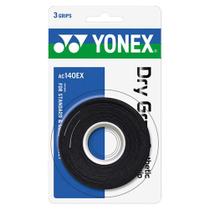 Overgrip de Tênis YONEX Dry GRAP Kit com 3 Unidades Preto Overgrip de Tênis YONEX Dry GRAP Kit com 3 Unidades Preto