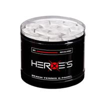 Overgrip Heroes Padel e Beach Tennis HIGH LEVEL Branco - Pote com 60 unidades.