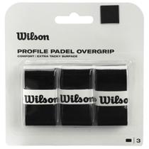 Overgrip Wilson Profile Padel com 03 Unidades Preto Overgrip Wilson Profile Padel com 03 Unidades Preto