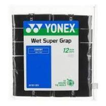 Overgrip Yonex Wet Super Grap Preto - 12 Unidades