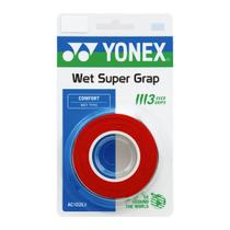 Overgrip Yonex Wet Super Grap Vermelho - 3 unidades