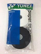 Overgrips YONEX Super GRAP pacote com 30 unidades branco e preto