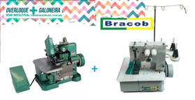 Overlock Semi + Cobertura/galoneira Semi Industrial110OU220V - Bracob