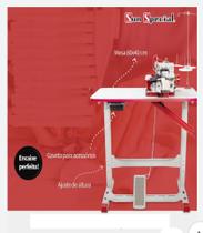 Overloque gn1 semi industrial sun special vermelha com mesa