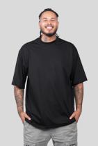 Oversized Confort Masculina 100% Algodão Manga Curta Preta Wild World Oversized Confort Masculina 100% Algodão Manga Curta Preta Wild World