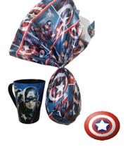 Ovo De Páscoa Capitão America Com Caneca Ovo De Páscoa Capitão America Com Caneca