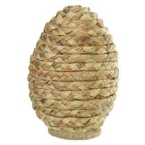 Ovo De Páscoa Decorativo Enfeite Páscoa Fibra Natural 15Cm