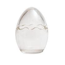 Ovo Decorativo De Páscoa Vidro Com Tampa Porta Treco 6X9CM Ovo Decorativo De Páscoa Vidro Com Tampa Porta Treco 6X9CM