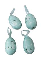 Ovo Decorativo Páscoa com 4 peças 4x6cm Tecido Estampado