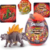 Ovo Smashers Mini Lightup Dino Cinza Série 4 Fun Stegosaurus