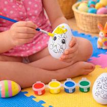 Ovos Coelhos Páscoa Para Colorir Pintar Com Pincel Kit 39pçs Ovos Coelhos Páscoa Para Colorir Pintar Com Pincel Kit 39pçs