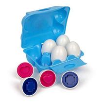 Ovos de classificação de forma playkidz - Brinquedos de Desenvolvimento e Educacional - Meia Dúzia (6) Peças para Misturar e Combinar Cor ou Forma - Recomendado para Idades de 18m+
