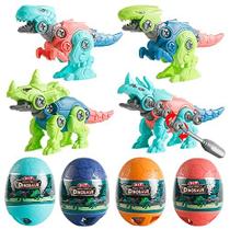 Ovos de dinossauro Jumbo com brinquedos de dinossauro para levar, pacote com 4