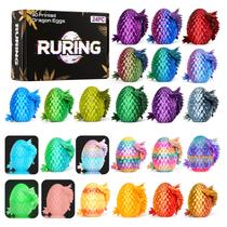 Ovos de Dragão Impressos em 3D RURING, 24 Peças, Brinquedo Fidget de Páscoa