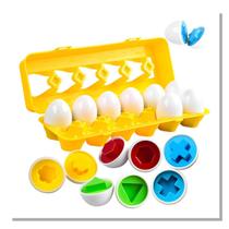 Ovos de Encaixar Poli Baby 12 Unidades Brinquedo Educativo Polibrinq Infantil