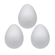 Ovos de espuma Crafjie 15 cm, 3 peças, poliestireno branco, artesanato