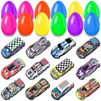 Ovos de Páscoa 12 Unidades UPINLOOK com Carrinhos de Brinquedo de Puxar e Dar Ré Ovos de Páscoa 12 Unidades UPINLOOK com Carrinhos de Brinquedo de Puxar e Dar Ré