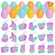 Ovos de Páscoa com Brinquedos Pop Bubble Fidget - 18 Unidades