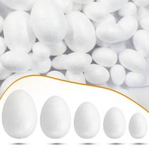 Ovos de Páscoa de espuma Murtenze 90 peças de artesanato de pintura DIY brancos Ovos de Páscoa de espuma Murtenze 90 peças de artesanato de pintura DIY brancos