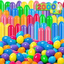 Ovos de Páscoa de plástico Birebebys 1500 unidades 6 cm 8 cores Ovos de Páscoa de plástico Birebebys 1500 unidades 6 cm 8 cores