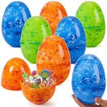 Ovos de Páscoa de plástico JOYIN Marble Style 6 polegadas e 12 unidades Ovos de Páscoa de plástico JOYIN Marble Style 6 polegadas e 12 unidades