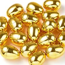 Ovos de Páscoa dourados JOYIN 24 unidades de plástico metálico de 2,3 polegadas Ovos de Páscoa dourados JOYIN 24 unidades de plástico metálico de 2,3 polegadas