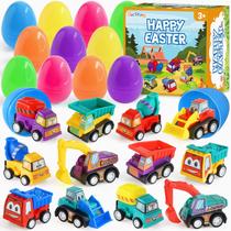 Ovos de Páscoa Duchong, kit com 12 carrinhos de brinquedo de puxar, 7 cm Ovos de Páscoa Duchong, kit com 12 carrinhos de brinquedo de puxar, 7 cm