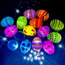 Ovos de Páscoa GiftExpress Glow in the Dark com mini luzes, 50 unidades