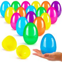 Ovos de Páscoa JOYIN, plástico grande e preenchível de 8 cm, 100 unidades Ovos de Páscoa JOYIN, plástico grande e preenchível de 8 cm, 100 unidades