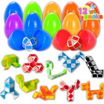 Ovos de Páscoa JOYIN pré-preenchidos com mini cubos de cobra, 12 unidades