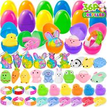 Ovos de Páscoa Jusmile Pré-Recheados com Brinquedos - Pacote com 36 Unidades