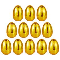 Ovos de Páscoa Kichvoe Golden Shiny Metallic Plastic x12 Ovos de Páscoa Kichvoe Golden Shiny Metallic Plastic x12
