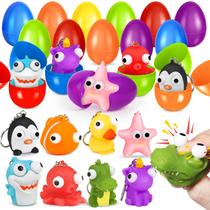 Ovos de Páscoa, Letapapa, recheados com brinquedos macios para animais, 24 unidades Ovos de Páscoa, Letapapa, recheados com brinquedos macios para animais, 24 unidades