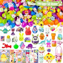 Ovos de Páscoa pré-cheios SQZUWIT 200 unidades com brinquedos e adesivos