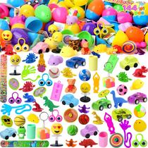 Ovos de Páscoa pré-recheados JOYIN 144 unidades com brinquedos variados Ovos de Páscoa pré-recheados JOYIN 144 unidades com brinquedos variados