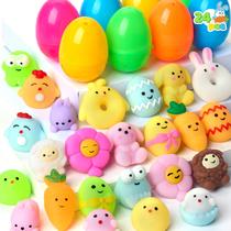 Ovos de Páscoa pré-recheados JOYIN, 24 unidades com brinquedos Mochi Squishy
