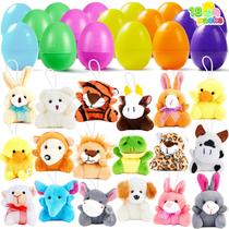 Ovos de Páscoa pré-recheados JOYIN com brinquedos de pelúcia para animais de estimação, 18 unidades Ovos de Páscoa pré-recheados JOYIN com brinquedos de pelúcia para animais de estimação, 18 unidades