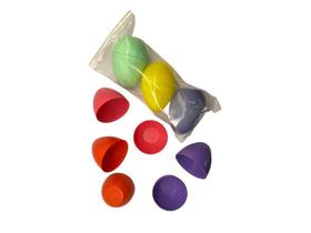 Ovos de plástico 50 unidades abre ao meio de 7,5 cm para surpresas - Brilha Natal