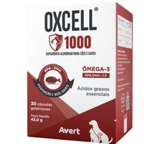Oxcell 1000 Suplemento Alimentar Avert para Cães e Gatos 30 Cápsulas