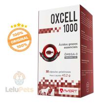 Oxcell 1000mg Avert 30 Cápsulas Ômega 3 para Cães e Gatos