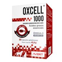 Oxcell 1000mg suplemento alimentar para cães e gatos - 30 cápsulas