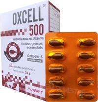 Oxcell 500 30 Cápsulas Suplemento Alimentar Omega 3 Cães Gatos Avert