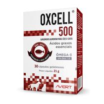Oxcell 500 para caes gatos 30 capsulas - suplemento omega 3 - AVERT